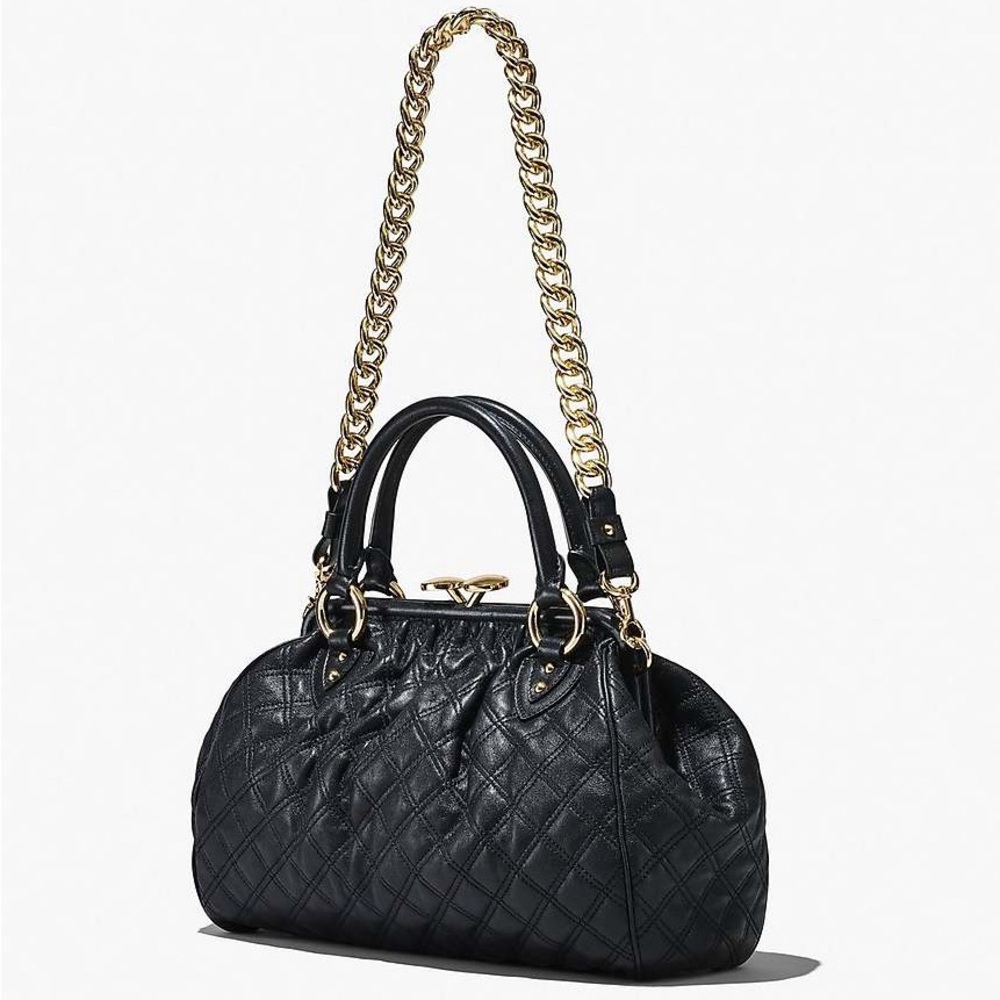 Marc Jacobs Black Quilted Leather Stam Bag